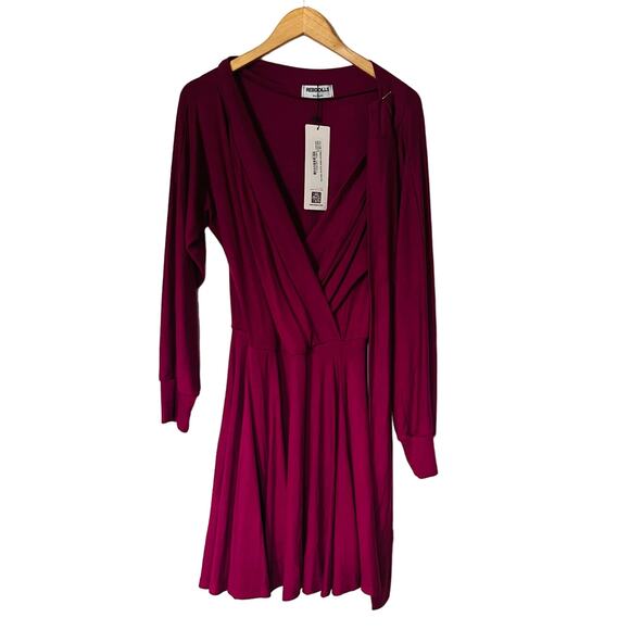Rebdolls Long Sleeve V Neck Skater Dress Size L Large NWT - Picture 8 of 8